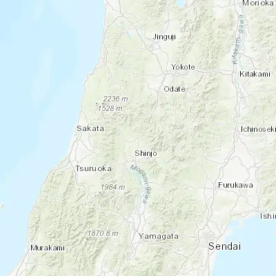 Map showing location of Kaneyama (38.883890, 140.336670)