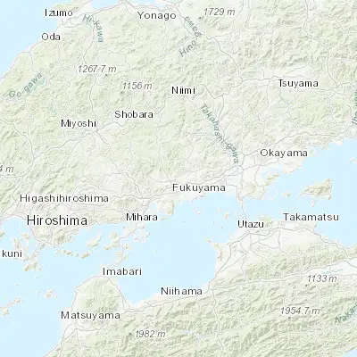 Map showing location of Kannabechō-yahiro (34.558080, 133.417960)