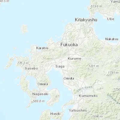 Map showing location of Kanzakimachi-kanzaki (33.308950, 130.373830)