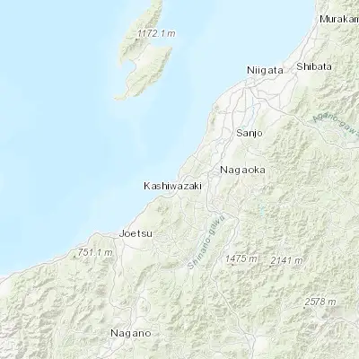 Map showing location of Kariwa (37.429750, 138.618790)