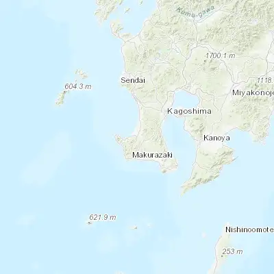 Map showing location of Kaseda-shirakame (31.416670, 130.316670)