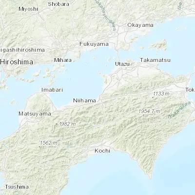 Map showing location of Kawanoechō (34.016540, 133.578440)