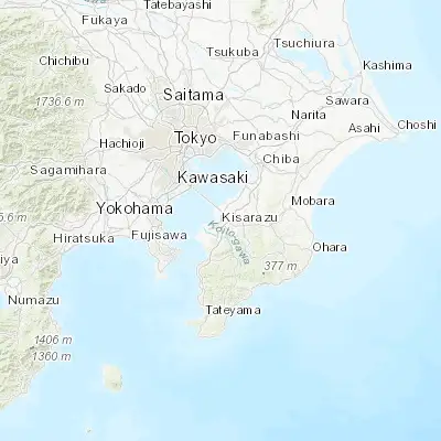 Map showing location of Kisarazu (35.383290, 139.932540)