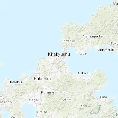 Map showing location of Kitakyushu (33.851810, 130.850340)