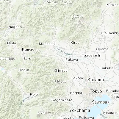 Map showing location of Kodamachō-kodamaminami (36.184970, 139.131910)