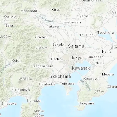 Map showing location of Kokubunji (35.702220, 139.475560)