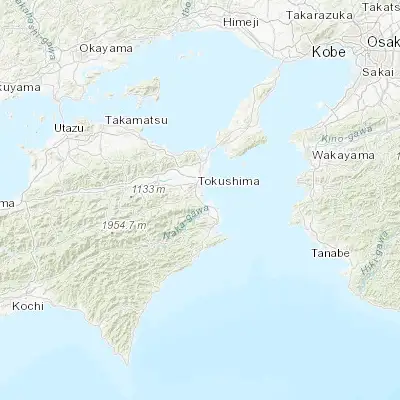 Map showing location of Komatsushimachō (34.000000, 134.583330)