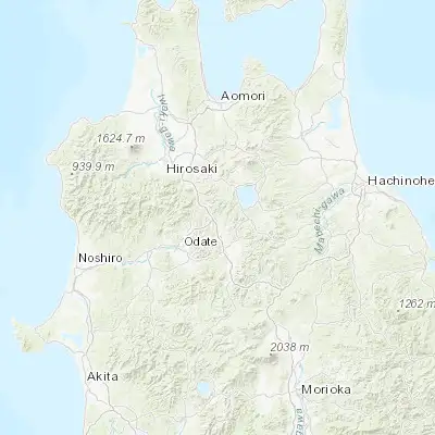 Map showing location of Kosaka (40.378990, 140.731330)