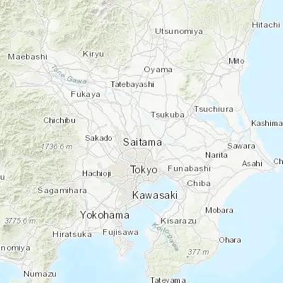 Map showing location of Koshigaya (35.890350, 139.789160)