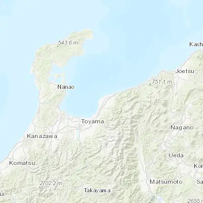 Map showing location of Kurobe-shi (36.901230, 137.449550)