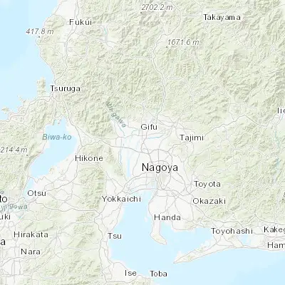 Map showing location of Kuroda (35.350000, 136.783330)