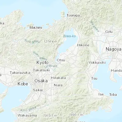 Map showing location of Kusatsu (35.016670, 135.966670)