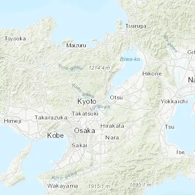 Map showing location of Kyoto (35.021070, 135.753850)