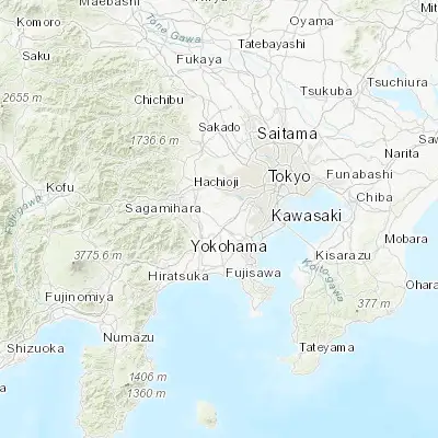 Map showing location of Machida (35.540280, 139.450830)