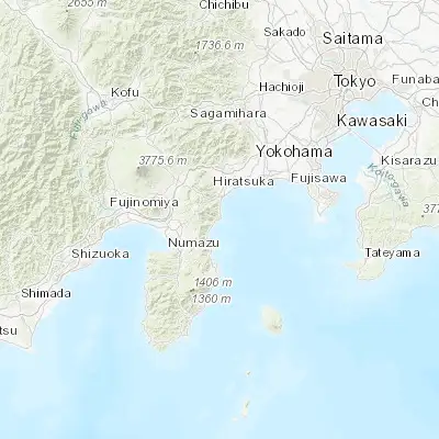 Map showing location of Manazuru (35.153110, 139.139110)