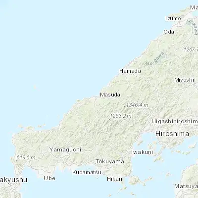 Map showing location of Masuda (34.666670, 131.850000)