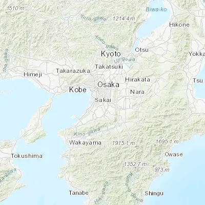 Map showing location of Matsubara (34.566670, 135.550000)