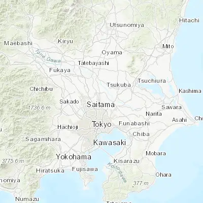 Map showing location of Matsubushi (35.918980, 139.811280)