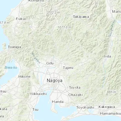Map showing location of Minokamo (35.481990, 137.021660)