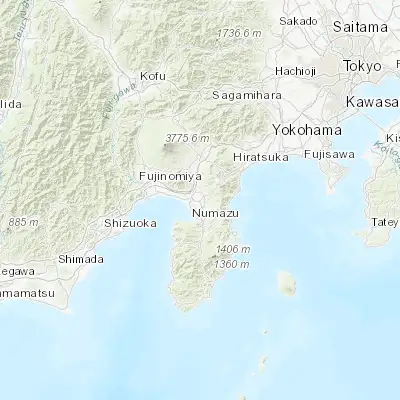 Map showing location of Mishima (35.116670, 138.916670)