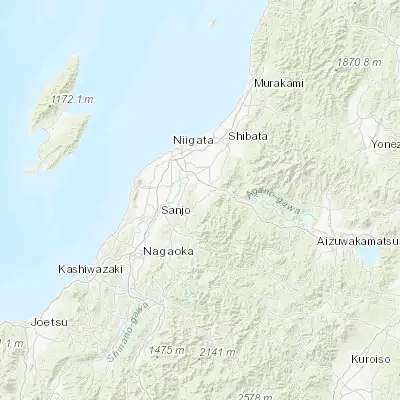 Map showing location of Muramatsu (37.692570, 139.171270)