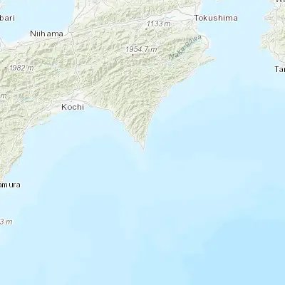 Map showing location of Muroto-misakicho (33.286620, 134.168320)