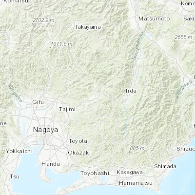 Map showing location of Nakatsugawa (35.483330, 137.500000)