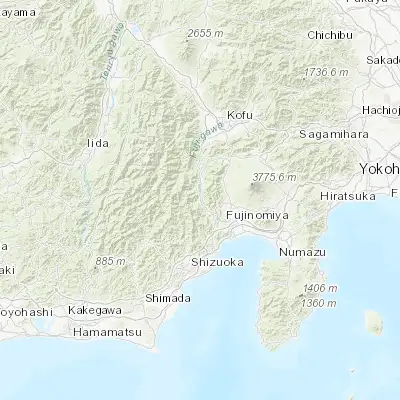 Map showing location of Nambu (35.283330, 138.450000)
