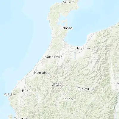 Map showing location of Nanto-shi (36.569220, 136.911620)