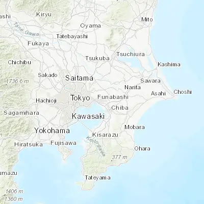 Map showing location of Narashino (35.681840, 140.041520)
