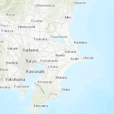 Map showing location of Narita (35.783330, 140.316670)