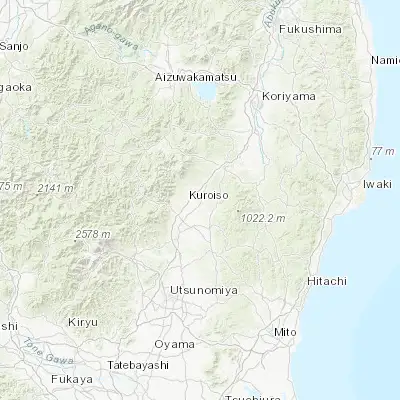 Map showing location of Nasushiobara (36.976820, 140.066420)