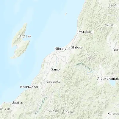 Map showing location of Niitsu-honchō (37.800240, 139.122400)