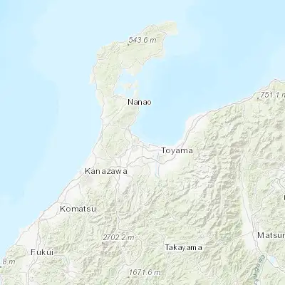 Map showing location of Nishishinminato (36.779570, 137.075760)
