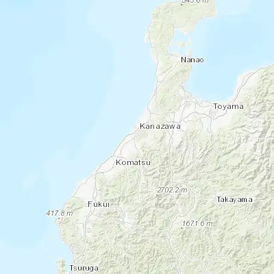 Map showing location of Nonoichi (36.533330, 136.616670)
