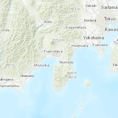 Map showing location of Numazu (35.100000, 138.866670)