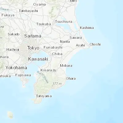 Map showing location of Ōami (35.516670, 140.316670)