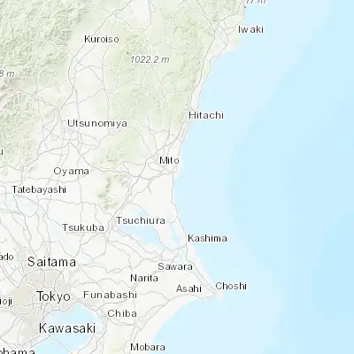 Map showing location of Ōarai (36.314090, 140.583890)