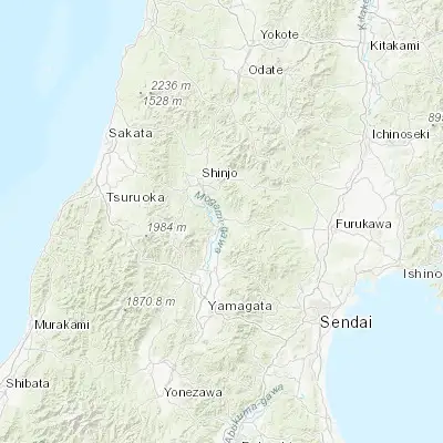 Map showing location of Obanazawa (38.603330, 140.401940)