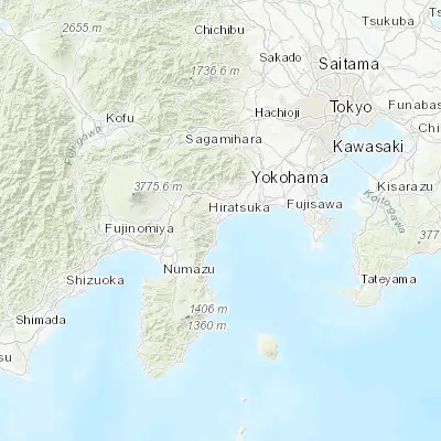 Map showing location of Odawara (35.255560, 139.159720)