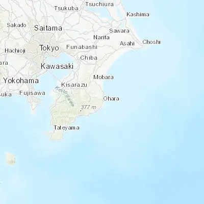 Map showing location of Ōhara (35.247610, 140.392890)