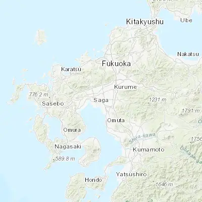 Map showing location of Ōkawa (33.205660, 130.375270)
