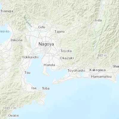 Map showing location of Okazaki (34.950000, 137.166670)