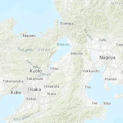 Map showing location of Ōmihachiman (35.128610, 136.097600)