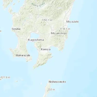Map showing location of Ōsaki (31.425000, 131.021670)