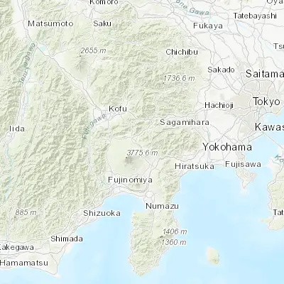 Map showing location of Oshino (35.459380, 138.858520)