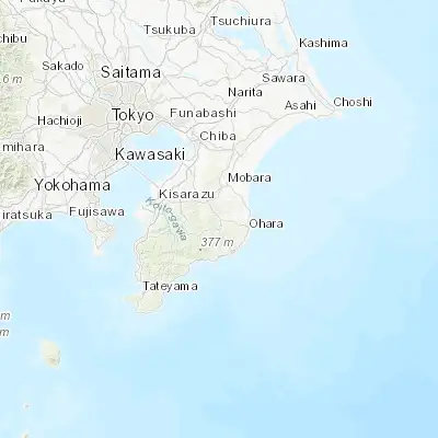 Map showing location of Ōtaki (35.287840, 140.243630)