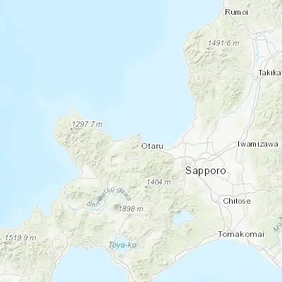 Map showing location of Otaru (43.189440, 141.002220)