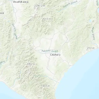 Map showing location of Otofuke (42.991670, 143.200280)