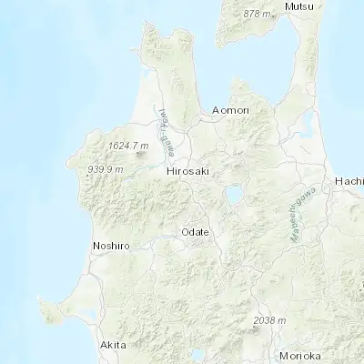 Map showing location of Ōwani (40.519700, 140.568720)